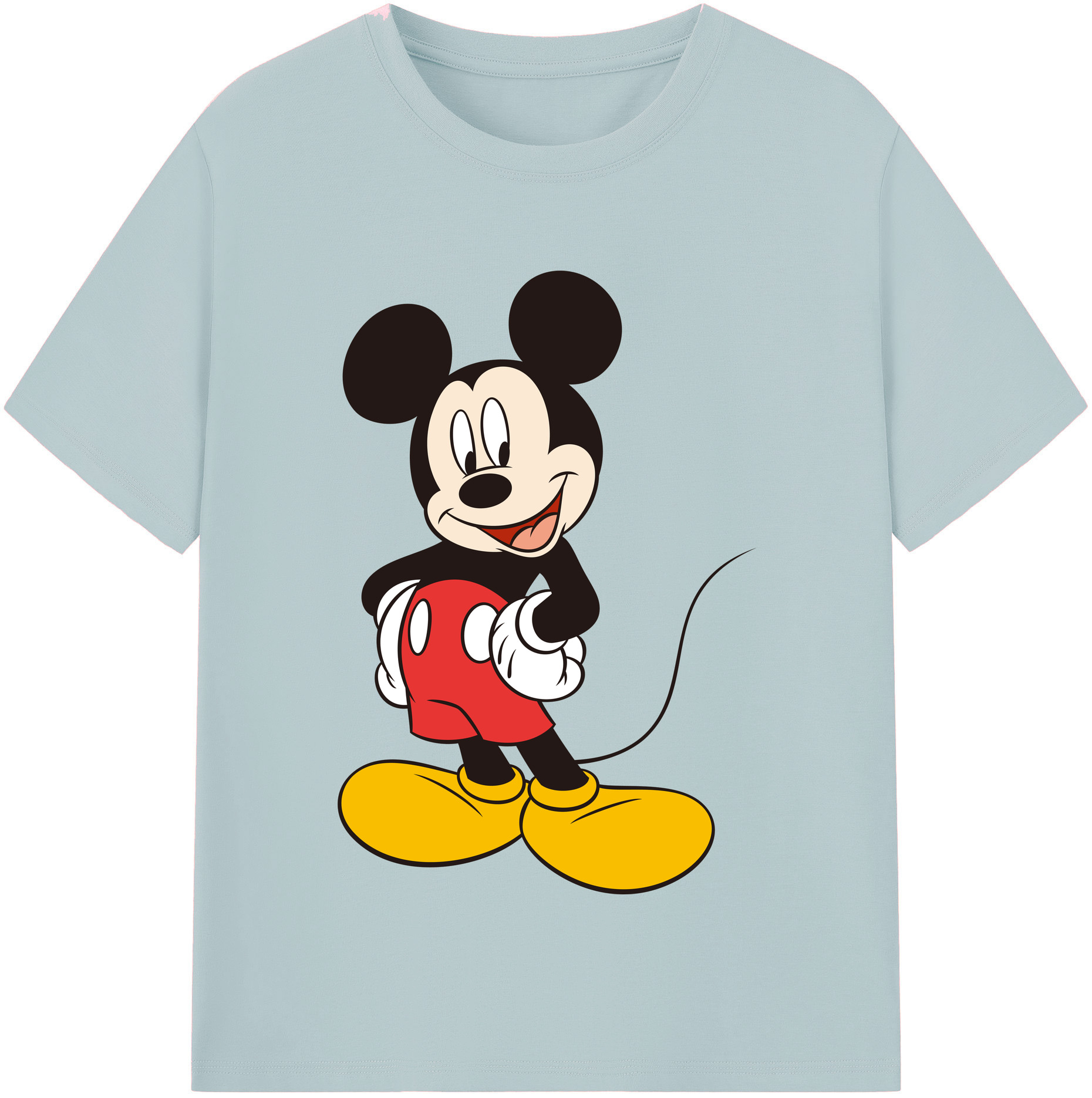 （画像用） ミッキーマウス Mickey Mouse 綿100％半袖Tシャツ（フロントプリント）